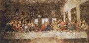 Leonardo  Da Vinci The Last Supper oil on canvas